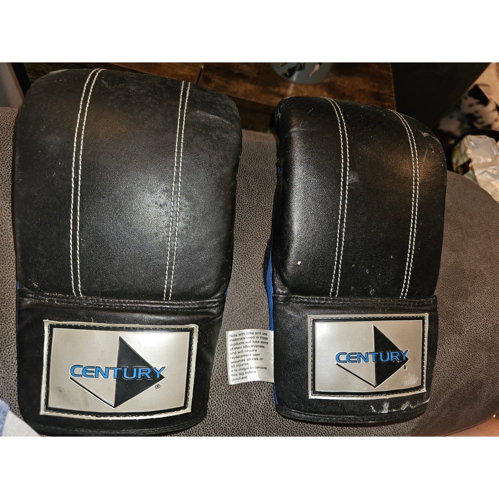 Century Boxing Gloves Black Blue Martial Arts Training Bag Gloves Size SM